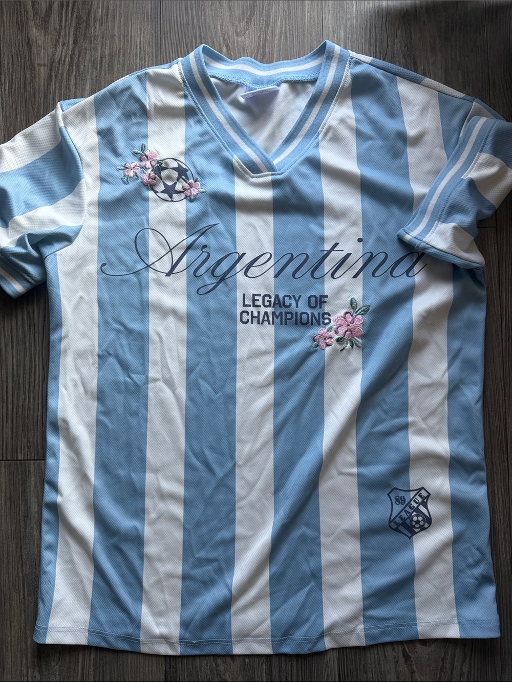Argentina Legacy of Champions Blue & White Stripe jersey